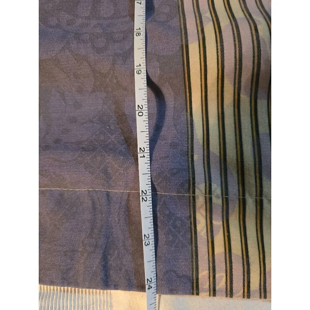 Vintage Springs Dark Boho Purple  Green Striped Pillowcase  Standard